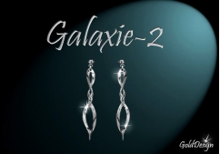 Galaxie II. - náušnice rhodium